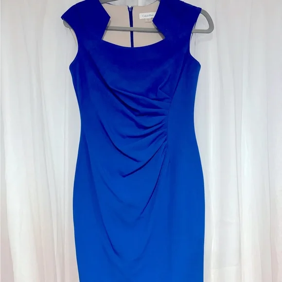 calvin klein royal blue dress Calvin Klein Blue Dress